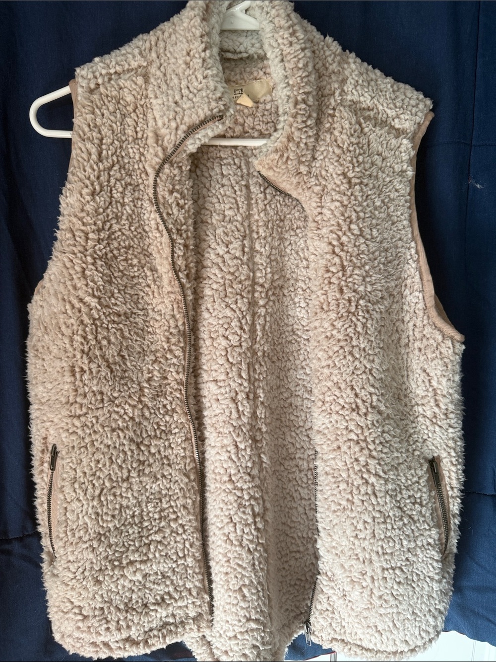 Thread & Supply Cream Sherpa Zip Vest